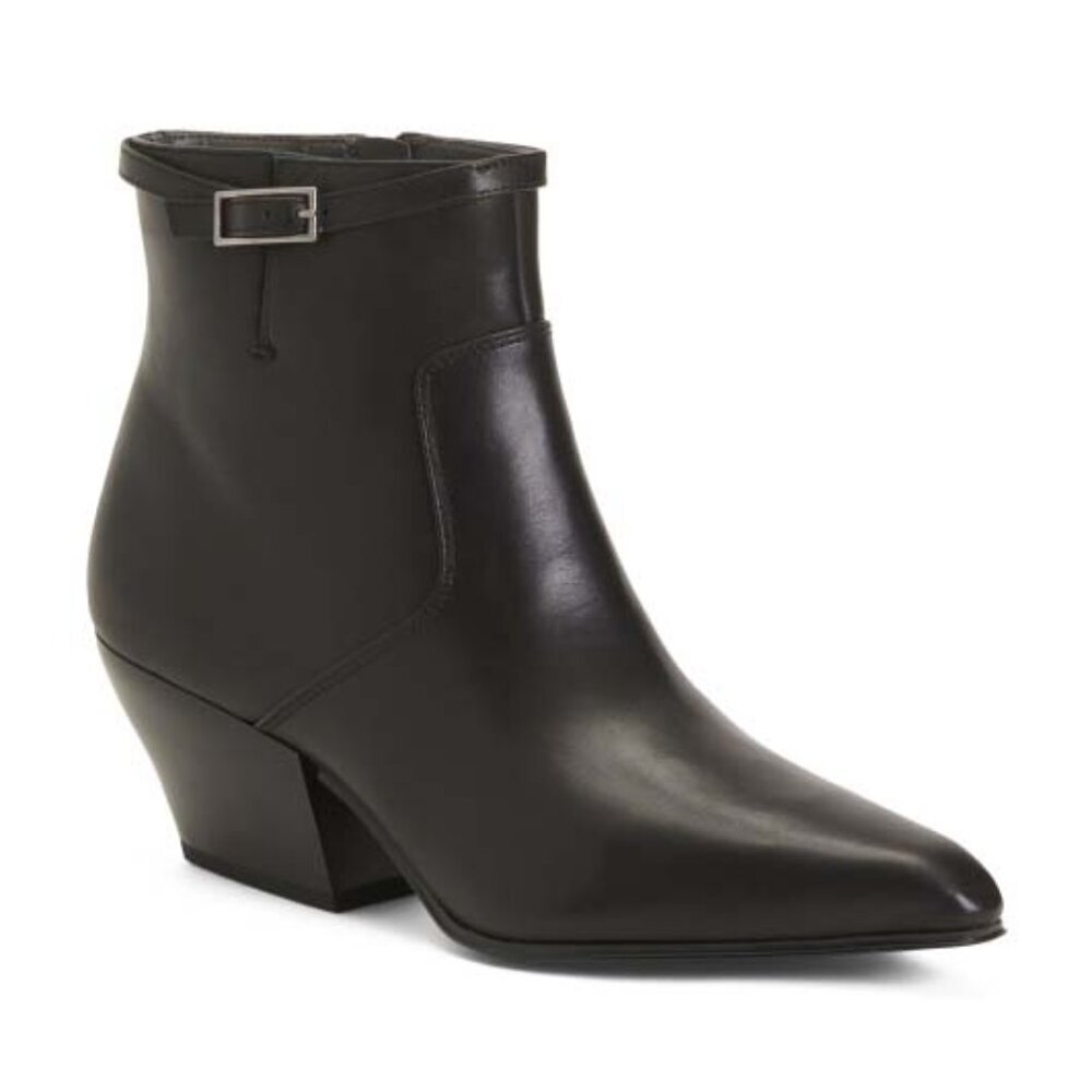 NWB Franco Sarto Women's Amber Patent Booties Black Size 8